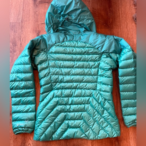 Outdoor Research Teal Hooded Down Ski Jacket - Picture 3 of 13